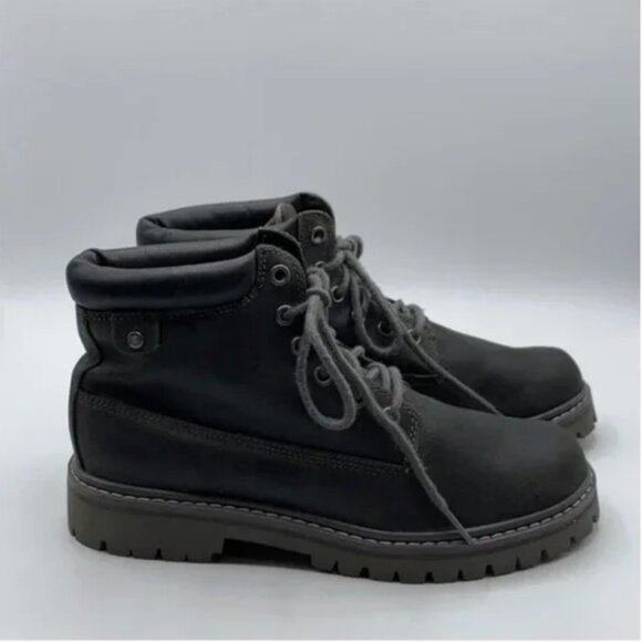 Skechers Combat Boots Sergeants - Verdict Chick Black Size 8 - Picture 2 of 8